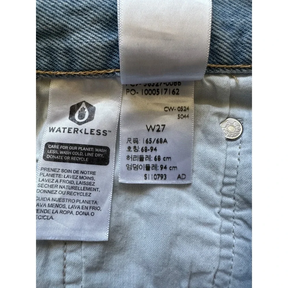 Levi's Premium 501 Original Cut-Off Denim Shorts Light Wash Distressed Size 27